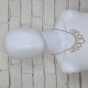 Lucky Brand Two-Tone Petal Bib/Collar Statement Necklace